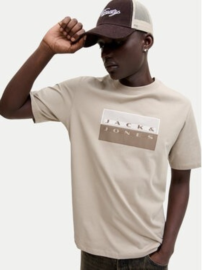 Jack & Jones T-Shirt Fusion 12289863 Szary Regular Fit
