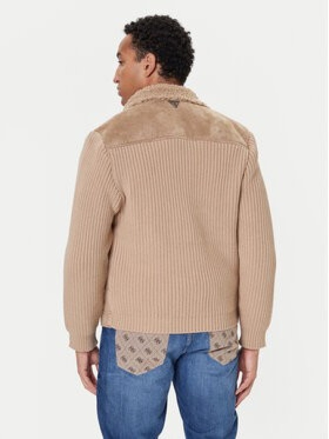 Guess Kurtka z imitacji skóry M5BR79 Z5570 Beżowy Regular Fit