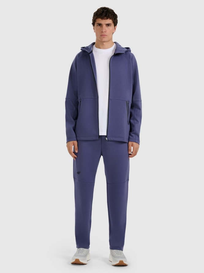 4F Bluza dresowa rozpinana z kapturem męska - szara M