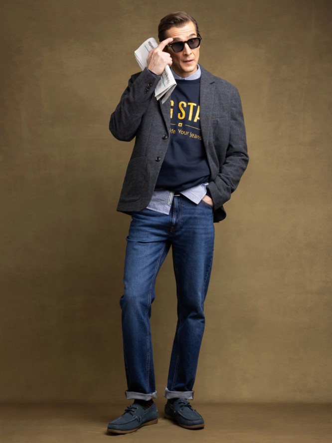 Bluza męska z logo BIG STAR granatowa Setor 403