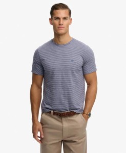 superdry Classic Essential Stripe T-Shirt – 100% bawełna organiczna – Denim