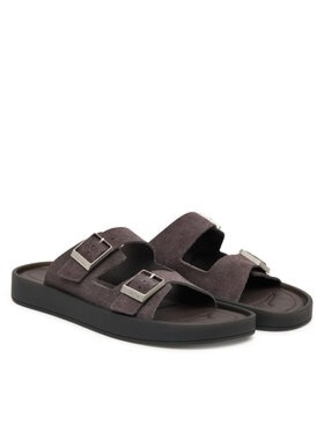 Calvin Klein Klapki Ergon Double Bar Sandal Su HM0HM02094 Brązowy