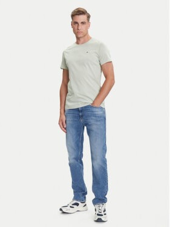 Tommy Jeans T-Shirt DM0DM04411 Zielony Slim Fit