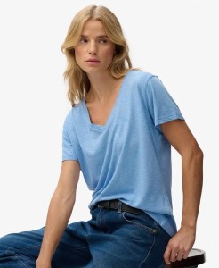 superdry Koszulka Studios Slub haftowana, relaxed fit – BLUEBELL