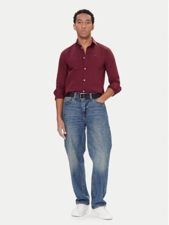 Tommy Jeans Koszula Original DM0DM04405 Czerwony Slim Fit