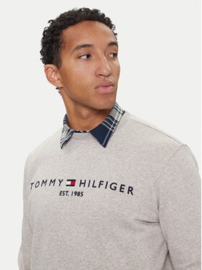 Tommy Hilfiger Bluza Logo MW0MW11596 Beżowy Regular Fit