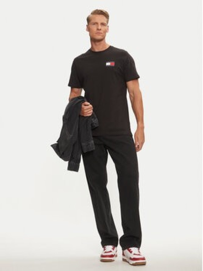 Tommy Jeans T-Shirt Essential Flag DM0DM20740 Czarny Slim Fit