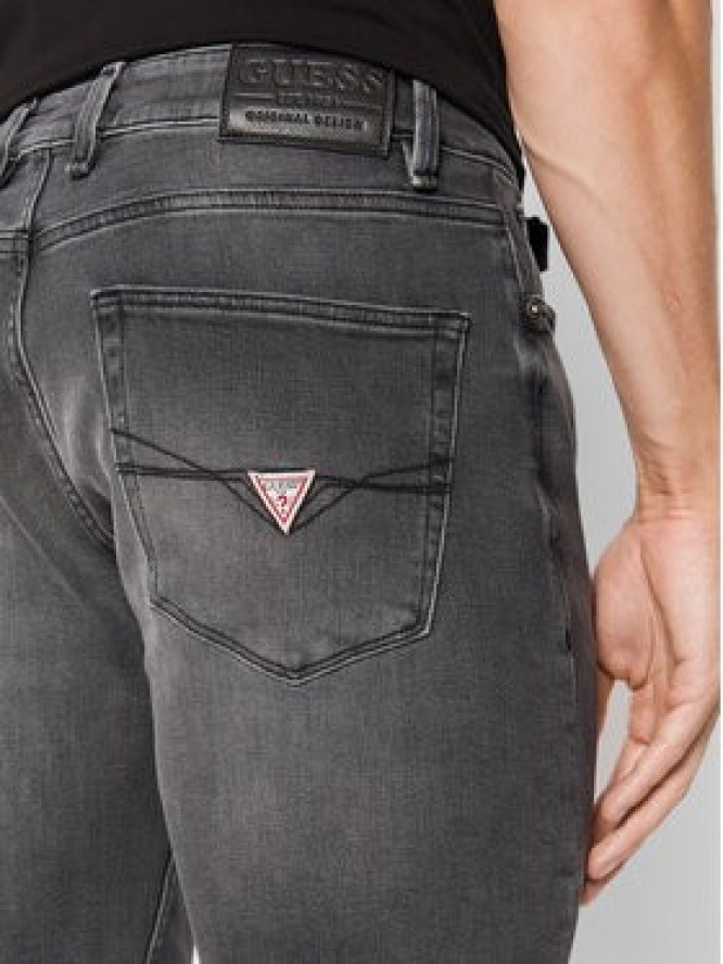 Guess Sweter Angeles M2YAN2 D4Q52 Szary Slim Fit