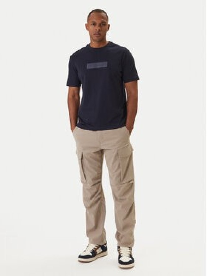 Napapijri T-Shirt S-Box Logo NP0A4IFL Granatowy Regular Fit