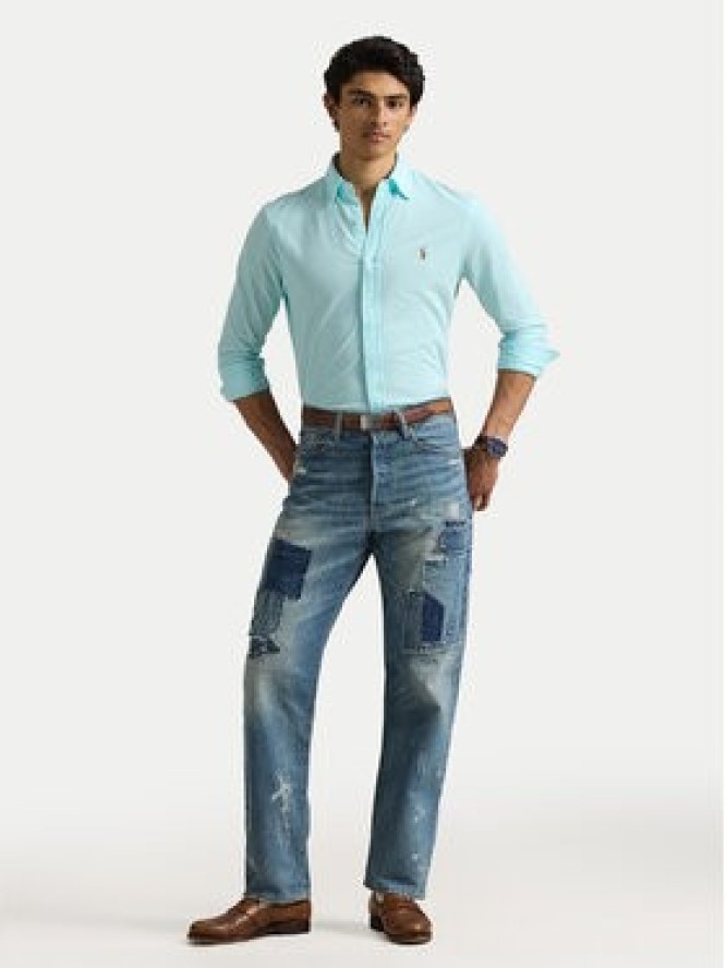 Polo Ralph Lauren Koszula 710932545009 Turkusowy Slim Fit