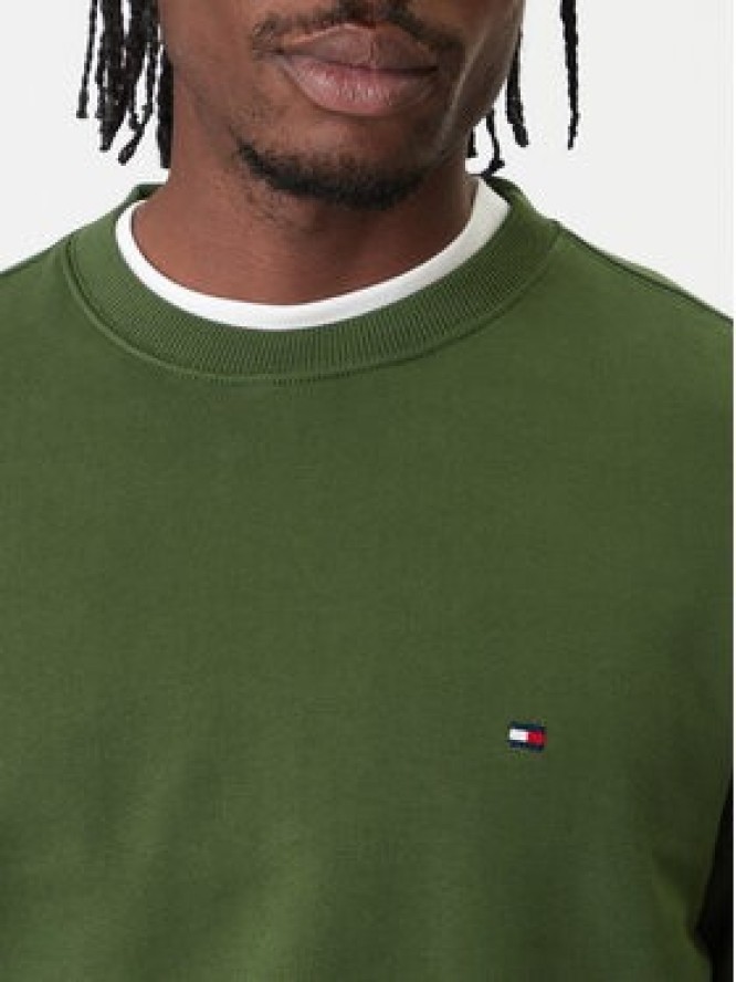 Tommy Hilfiger Bluza Essential MW0MW37237 Zielony Regular Fit