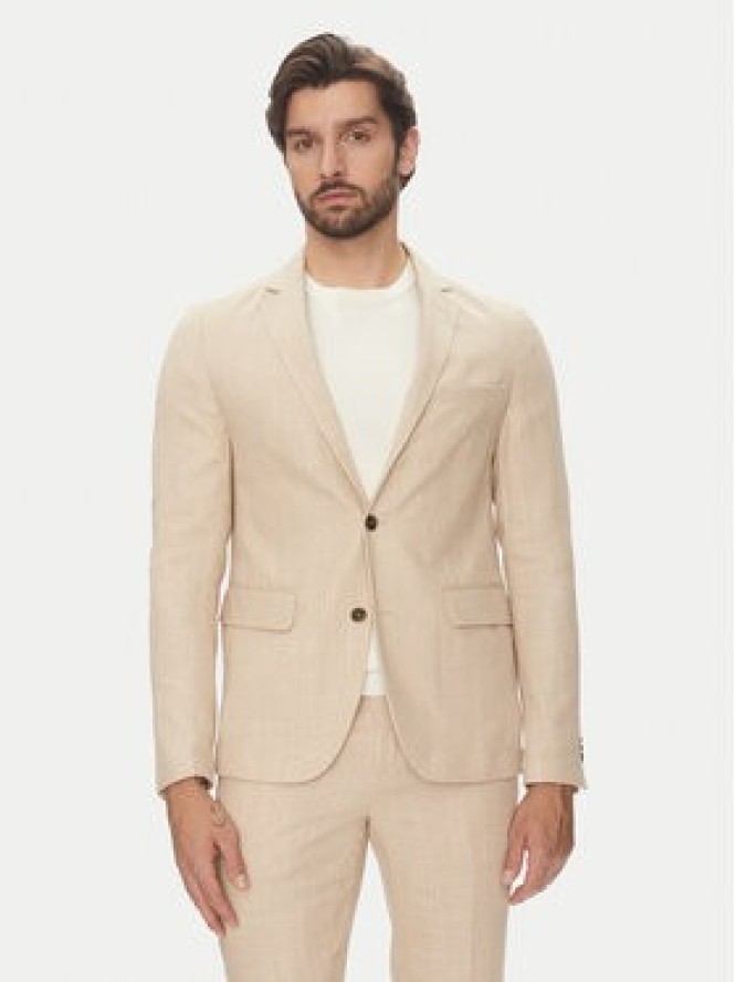 Lindbergh Garnitur 30-606060 Beżowy Slim Fit