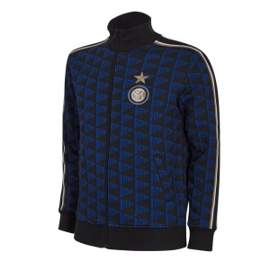 Koszulka retro piłkarska dla dorosłych - Inter Mediolan All Over - Czarna