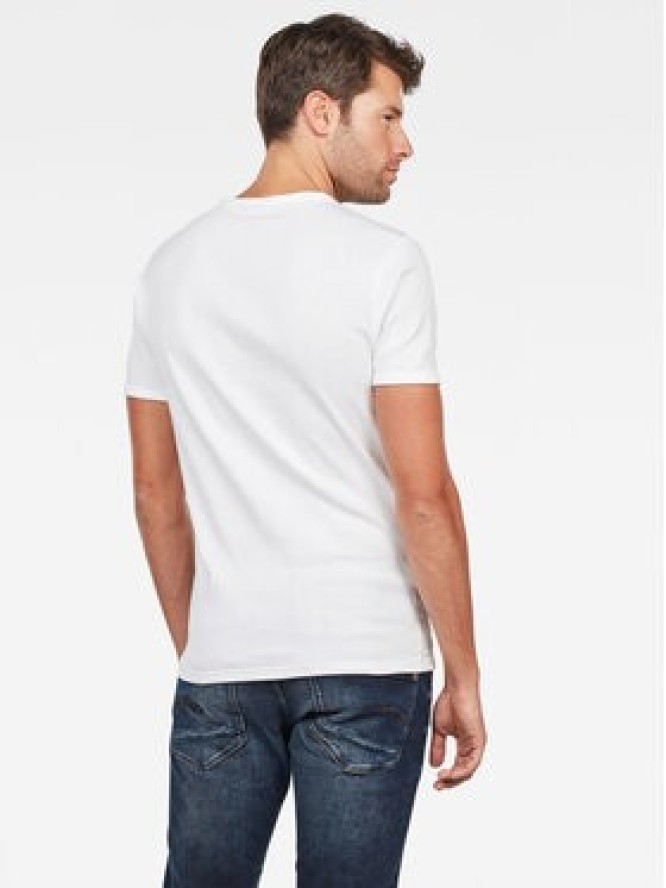 G-Star Raw Komplet t-shirtów D07205-124-110 Biały Slim Fit