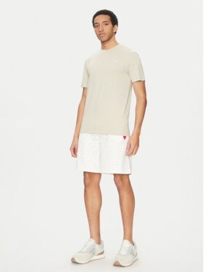 Guess T-Shirt Z2YI12 JR06K Beżowy Regular Fit