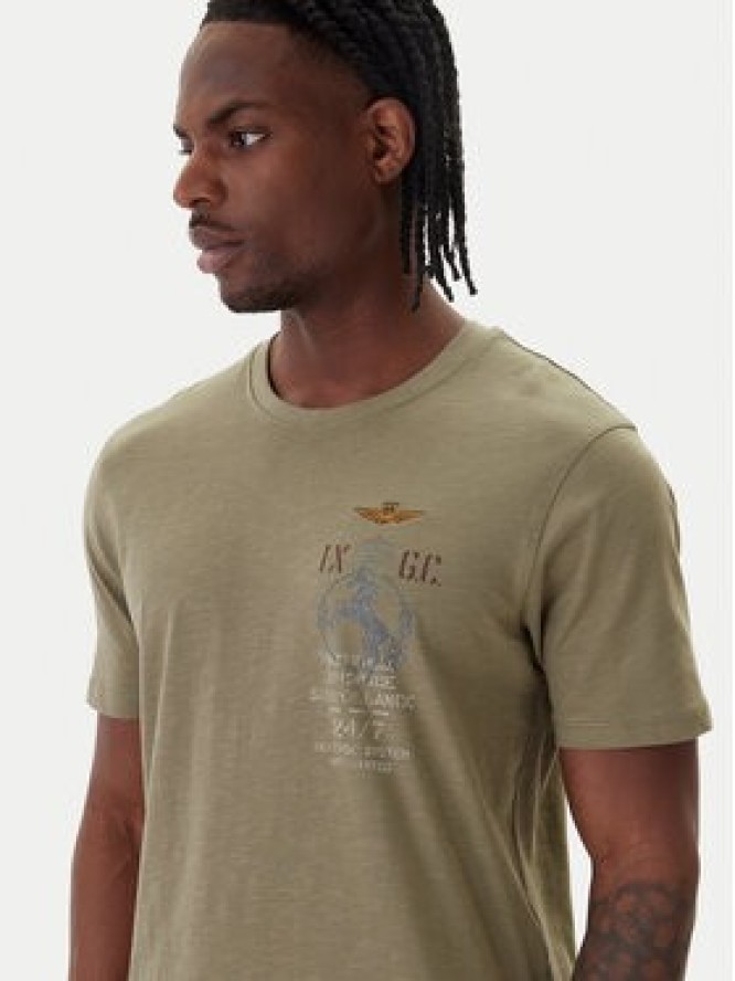 Aeronautica Militare T-Shirt 261TS2543UJ00686 Zielony Regular Fit
