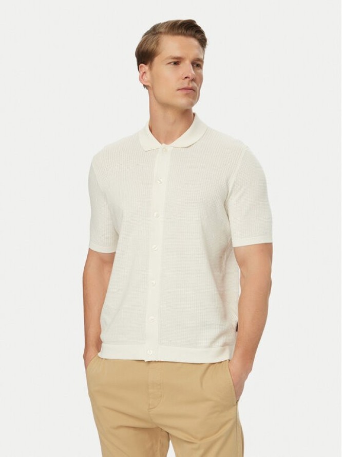 Bugatti Koszula 7100-15536E Biały Regular Fit