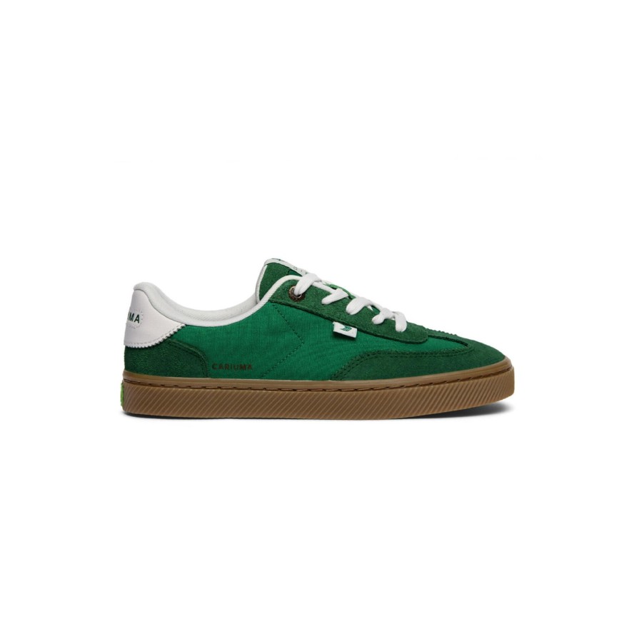 Sneakersy skórzane Cariuma TOCA Nylon And Suede Gum Green