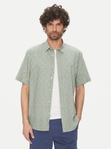 Selected Homme Koszula New Linen 16079053 Zielony Regular Fit