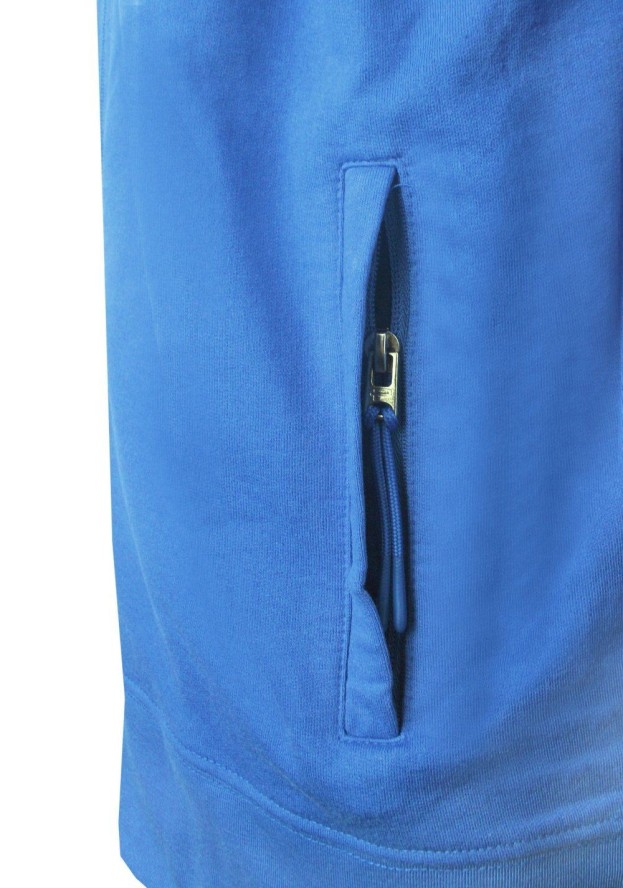 Lekka Bluza na Zamek z Wysokim Kołnierzem - Pako Jeans - Niebieska