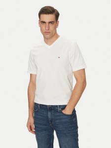 Tommy Hilfiger T-Shirt Essential V-Neck Tee MW0MW39249 Biały Regular Fit