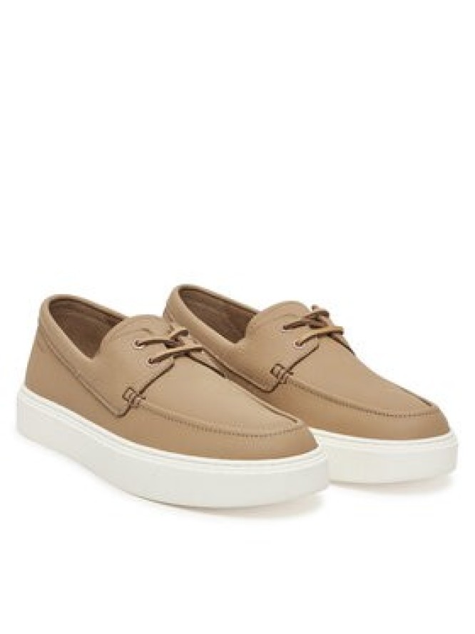Calvin Klein Mokasyny Hybrid Lace Up Boat Lth HM0HM01812 Brązowy