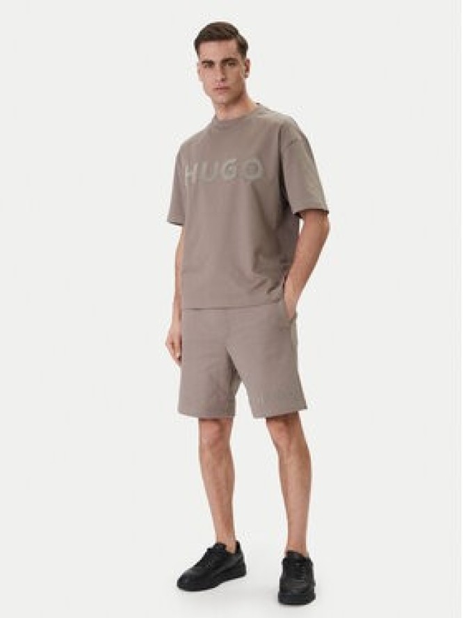 HUGO T-Shirt Dinkee 50525765 Beżowy Oversize