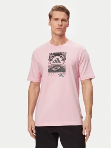 adidas T-Shirt Summer Slides Graphic KG5393 Różowy Regular Fit