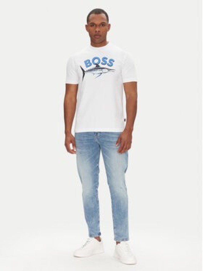 BOSS T-Shirt Bossfish 50539196 Écru Regular Fit