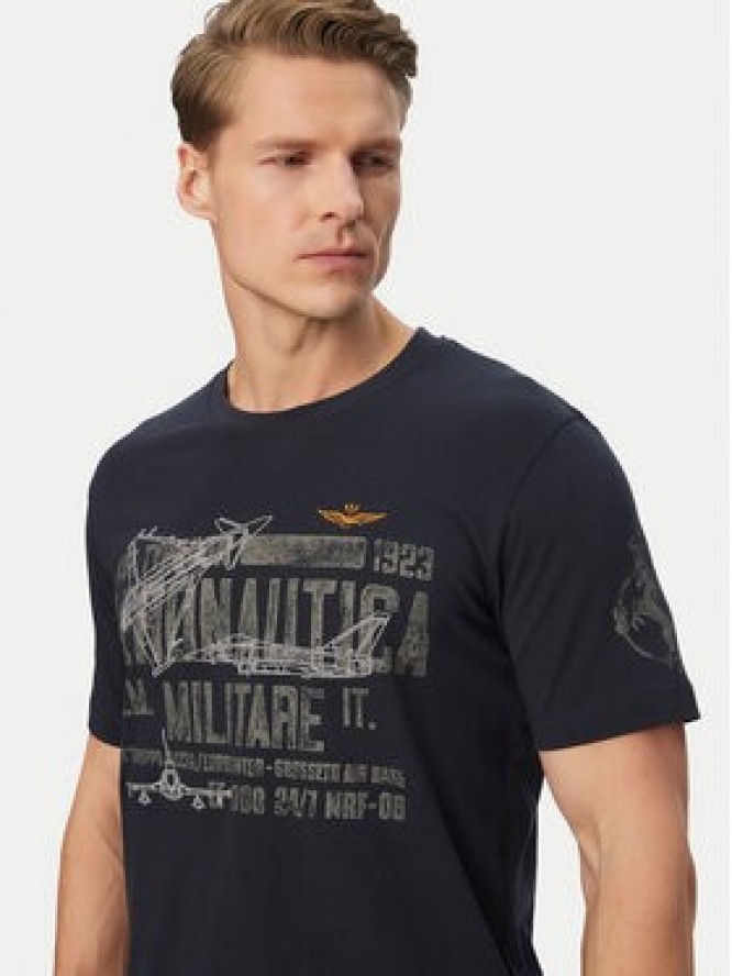 Aeronautica Militare T-Shirt 261TS2535UJ00641 Granatowy Regular Fit