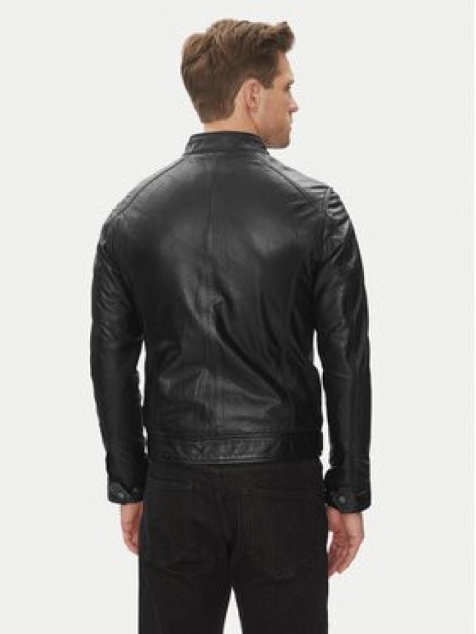 Serge Pariente Kurtka skórzana Erico Czarny Regular Fit