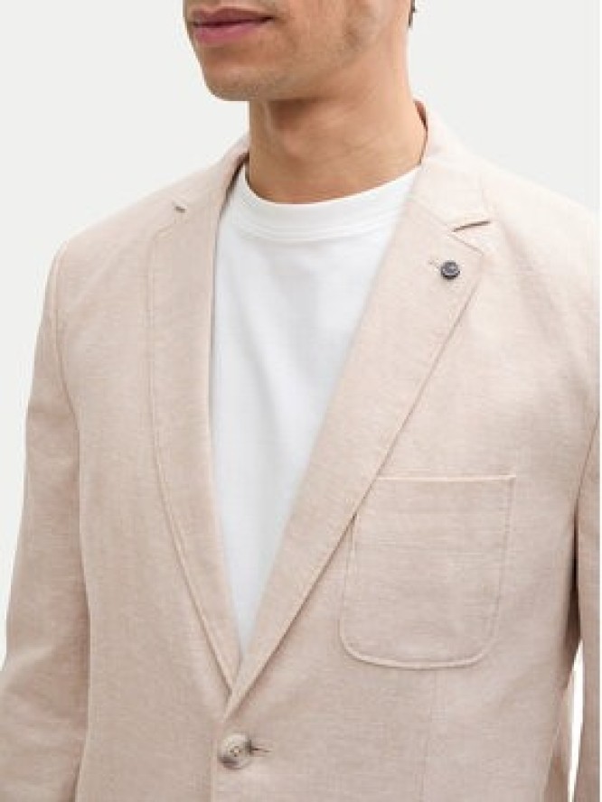 Tom Tailor Marynarka 1045065 Beżowy Regular Fit
