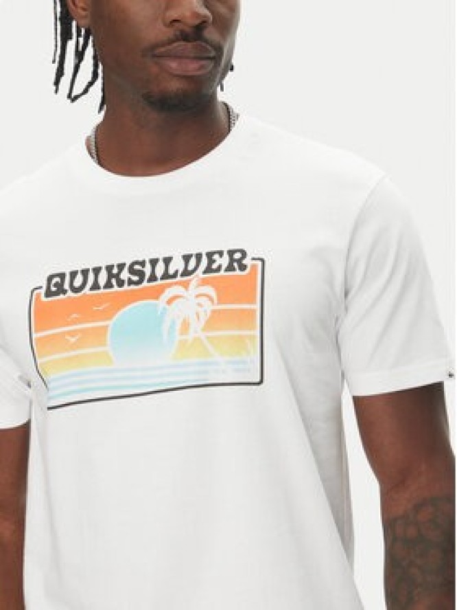Quiksilver T-Shirt EQYZT08065 Biały Regular Fit