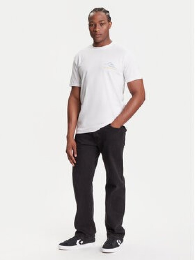 Quiksilver T-Shirt Light Waves Ss EQYZT08175 Biały Comfort Fit