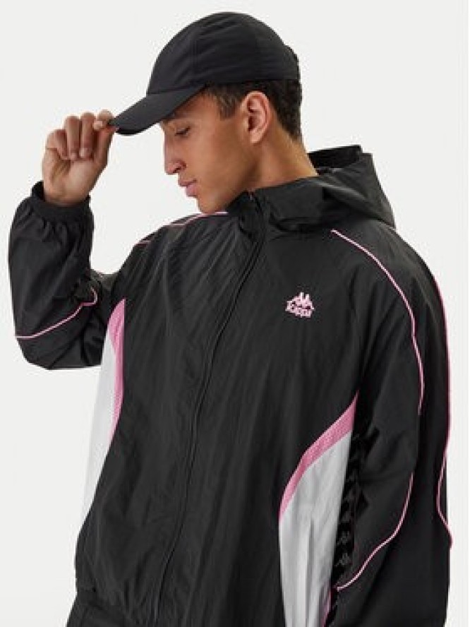 Kappa Wiatrówka Banda Silas 37222WW Czarny Comfort Fit