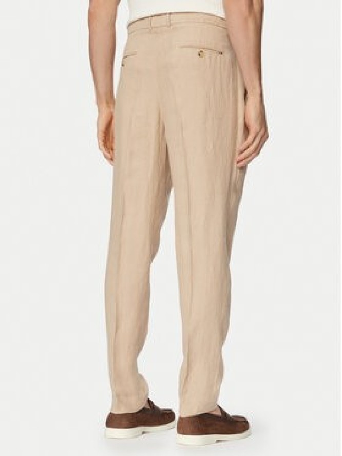 Tommy Hilfiger Spodnie materiałowe Smart Casual MW0MW42708 Beżowy ciemny Regular Fit