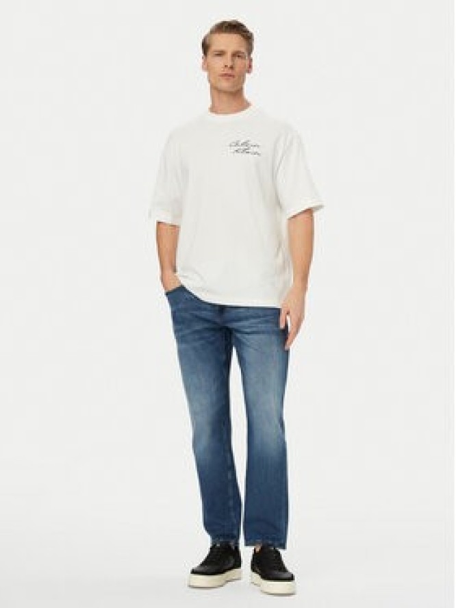 Calvin Klein Jeans T-Shirt LV04RE828G Biały Regular Fit