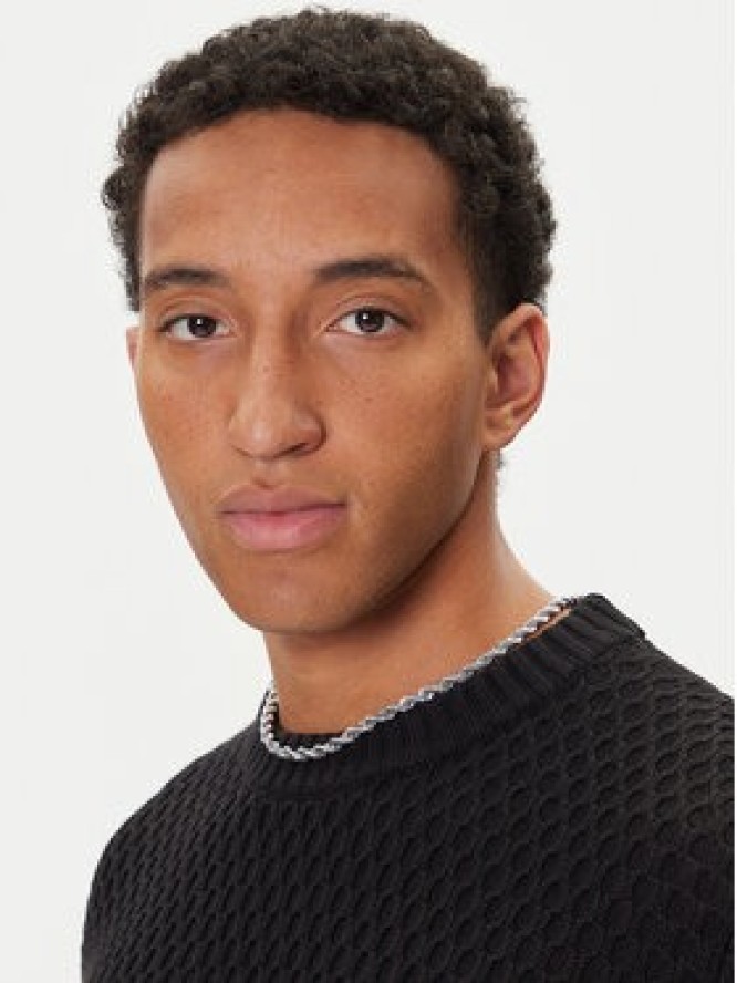 HUGO Sweter Syer 50546995 Czarny Regular Fit