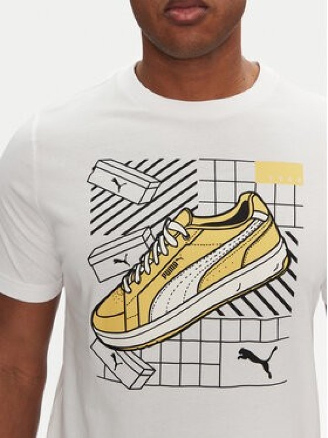 Puma T-Shirt Sneaker 684830 Biały Regular Fit