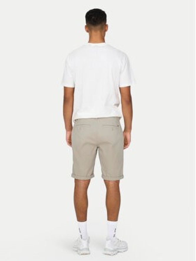 Only & Sons Szorty materiałowe Peter 22027905 Beżowy Regular Fit