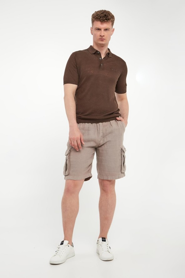 Polo męskie lniane AERONAUTICA MILITARE
