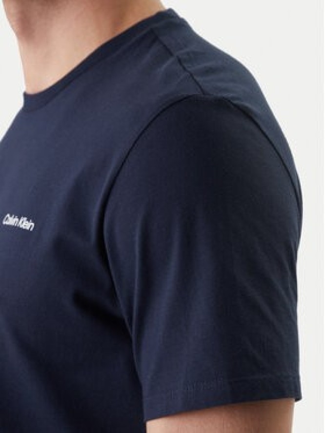 Calvin Klein T-Shirt Micro Logo LV04LC255G Granatowy Regular Fit