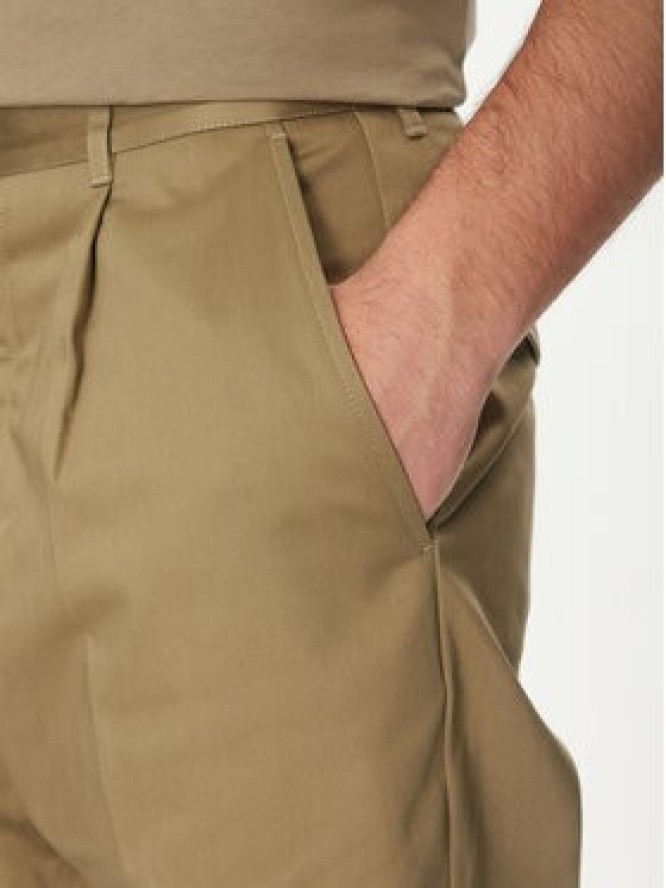 AMI Paris Spodnie materiałowe HTR121.CO0103 Khaki Oversize