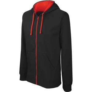 Bluza z kapturem na zamek Kariban Contrastée
