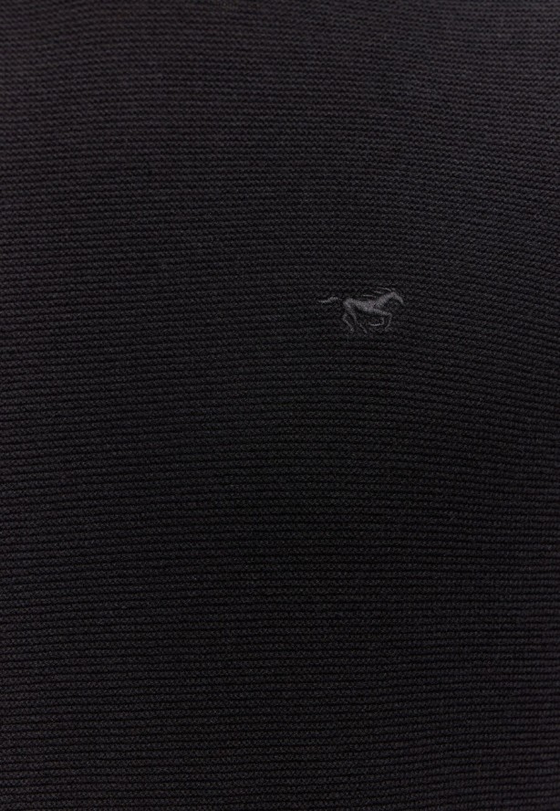 MUSTANG ELLIOT MĘSKI SWETER LOGO ELEGANCKI BLACK 1014688 4142