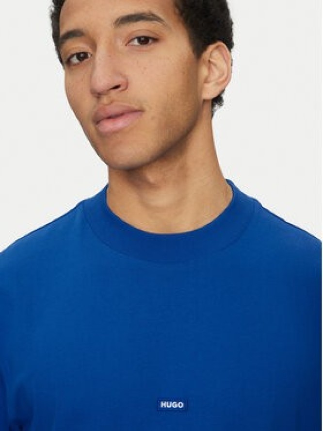 HUGO T-Shirt Nieros 50509991 Niebieski Regular Fit