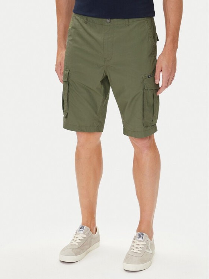 Petrol Industries Szorty materiałowe M-1050-SHO600 Zielony Cargo Fit