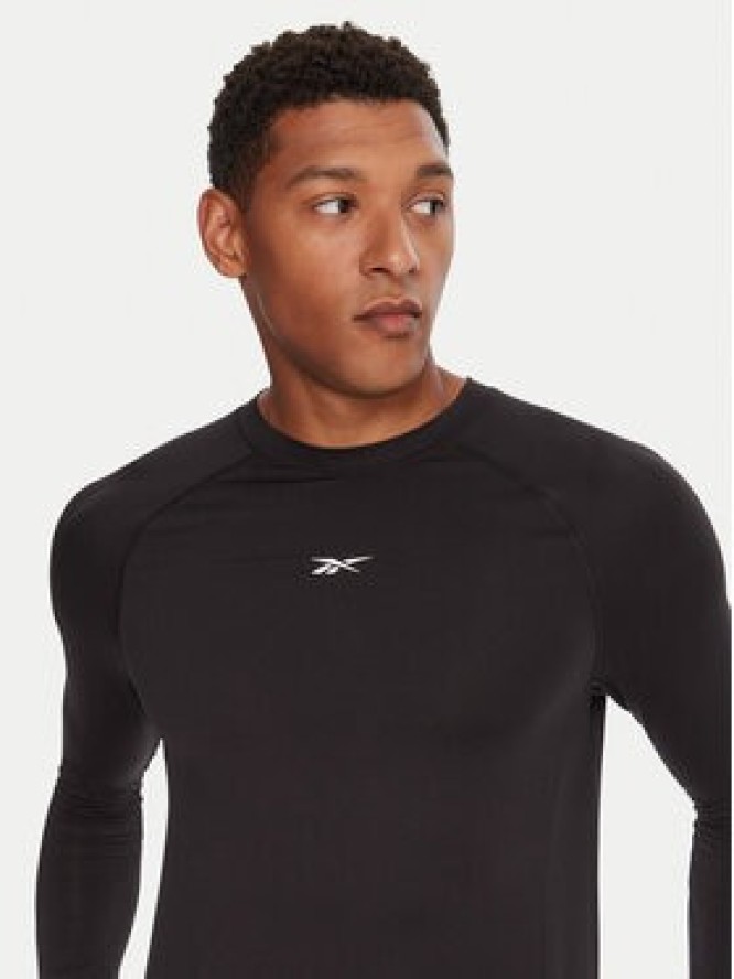 Reebok Koszulka techniczna Ls Muscle Tee RK25176CCM Czarny Regular Fit