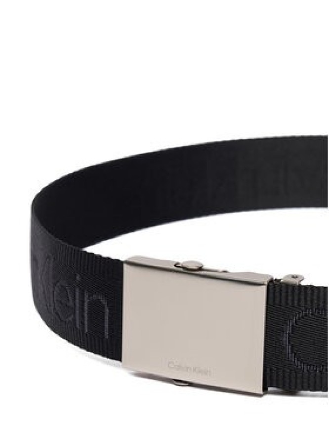 Calvin Klein Pasek Męski Logo Webbing Plaque 38Mm Fixed LV04D7075G Czarny