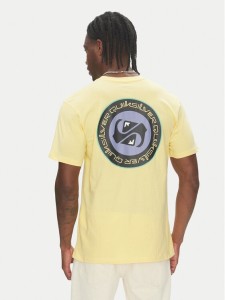 Quiksilver T-Shirt Circle Back Ss EQYZT08054 Żółty Regular Fit